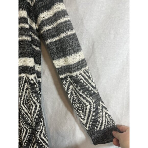 Iz Byer Women's Large Long Sleeve Knit Gray Long Open Cartigan - Picture 6 of 10